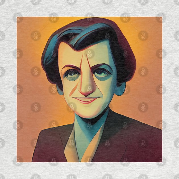 Ayn Rand Portrait | Cartoon Style by Classical